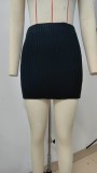 Women's Wool Sweater Skirt Drop Waist Knit Bodycon Mini Skirts