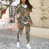 1 Piece Custom Casual Print Long Sleeve Pant Set