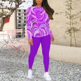 1 Piece Custom Casual Print Long Sleeve Pant Set