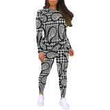 1 Piece Custom Casual Print Long Sleeve Pant Set