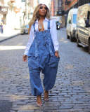 Denim Harem Overalls Brooklyn Jumpsuit