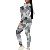 1 Piece Custom Casual Print Long Sleeve Pant Set