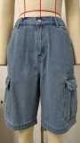 Cargo Denim Shorts