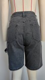 Women Denim Shorts Baggy Jean Shorts with Pockets