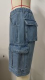 Cargo Denim Shorts