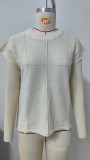 Summer Round Neck Short Sleeve Pullover Knitted Sweater