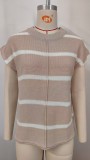 Summer Round Neck Short Sleeve Pullover Knitted Sweater