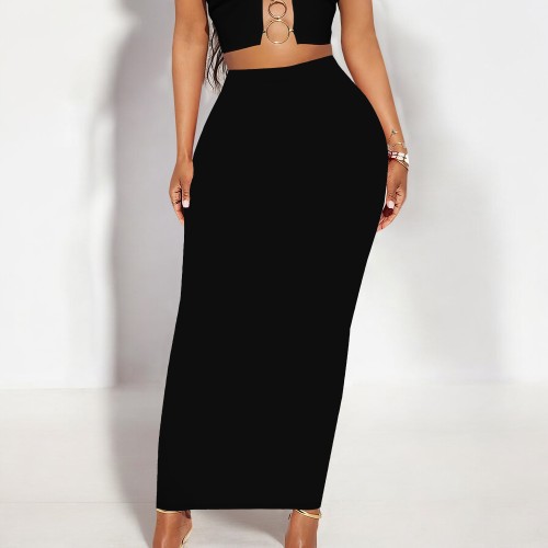 1 Piece Custom Casual Print Long Skirts