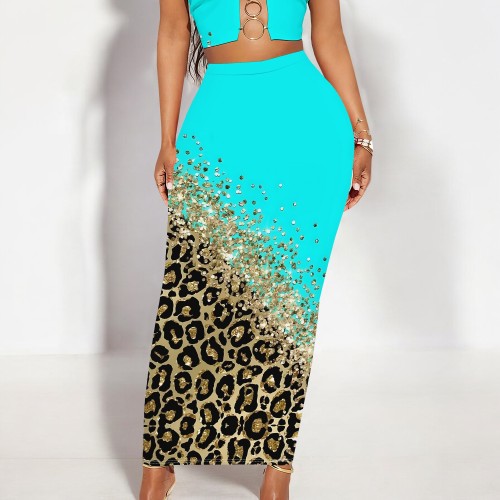 1 Piece Custom Casual Print Long Skirts