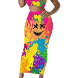 1 Piece Custom Casual Print Long Skirts