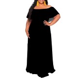 1 Piece Custom Casual Print Off Shoulder Maxi Dresses