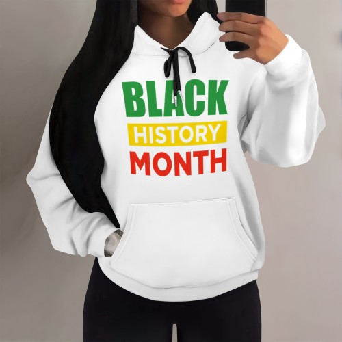 1 Piece Custom Casual Print Letter Long Sleeve Hoodie Sweatshirts