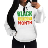 1 Piece Custom Casual Print Letter Long Sleeve Hoodie Sweatshirts