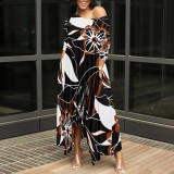 1 Piece Custom Casual Print Long Irregular Dress