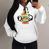 1 Piece Custom Casual Print Letter Long Sleeve Hoodie Sweatshirts