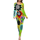 1 Piece Custom Casual Print Long Dresses