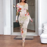 1 Piece Custom Casual Print Long Dresses