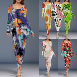 1 Piece Custom Casual Print Long Dresses