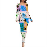 1 Piece Custom Casual Print Long Dresses