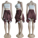 Casual Style Floral Irregular Skirt