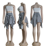 Casual Style Floral Irregular Skirt