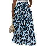 1 Custom Casual Print Long Skirts With Pockets