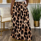 1 Custom Casual Print Long Skirts With Pockets