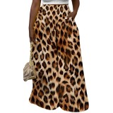 1 Custom Casual Print Long Skirts With Pockets
