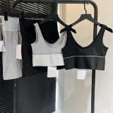 Sports Bra Women Letters Hyuna AW Yoga Running U Vest