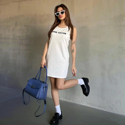 Embossed Embroidered Sleeveless Mini Dress