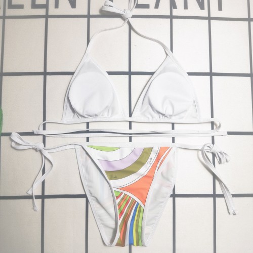 Summer Printed Padded Hatler Backless Two Piece Swimwears