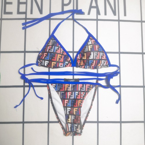 Summer Printed Padded Hatler Backless Swimwears Two Piece