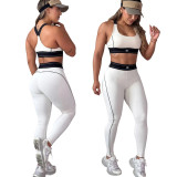 Fashion Sports Yoga Vest Trousers Running Fitness Two Piece