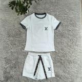Casual Jacquard Elegant Women's Short Sleeve Sportswear Set