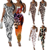 1 Custom Casual Digital Printing Sleeveless Long Dresses