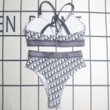Summer Printed Padded Straps Two Piece Swimsuits