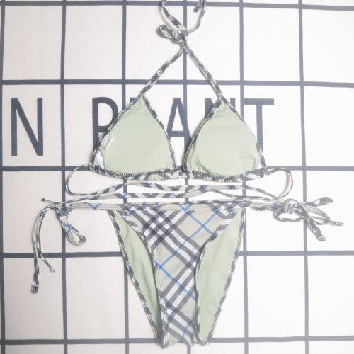 Summer Printed Padded Hatler Backless Two Piece Swimwears