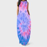 1 Custom Casual Digital Printing Sleeveless Long Dresses
