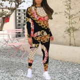 1 Custom Casual Digital Printing Long Sleeve Pant Set