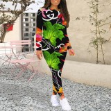 1 Custom Casual Digital Printing Long Sleeve Pant Set