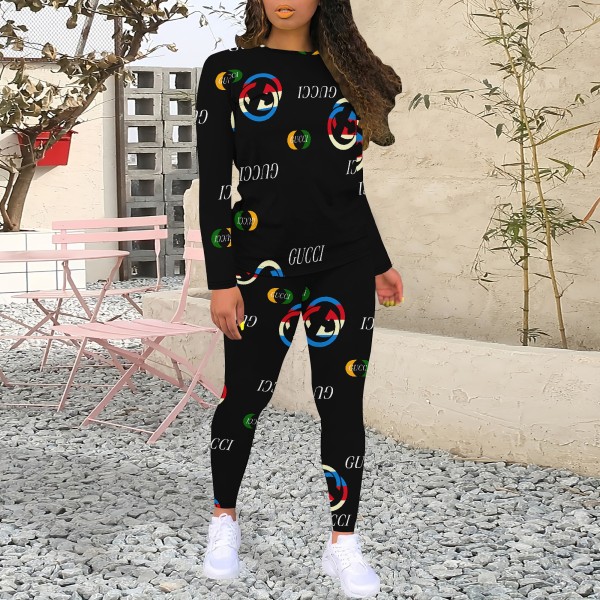 1 Custom Casual Digital Printing Long Sleeve Pant Set