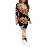 1 Custom Casual Digital Printing Long Sleeve Pant Set