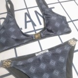 Casual Printed Padded Sleeveless 2 Pcs Swimwear