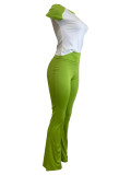 Contrast Color 2025 Casual Sports Yoga Pants Suit