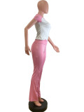 Contrast Color 2025 Casual Sports Yoga Pants Suit