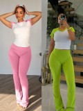 Contrast Color 2025 Casual Sports Yoga Pants Suit