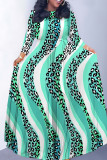 1 Custom Casual Digital Printing 3/4 Sleeve V-Neck Long Dress (Pockets + Belt)