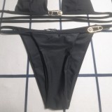 Casual Printed Padded Straps Backless Bikini Swimwears