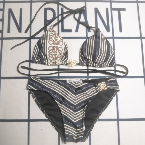 Casual Printed Padded Straps Backless Bikini Swimwears