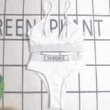 Casual Printed Padded Straps Backless Two Piece Swimwears